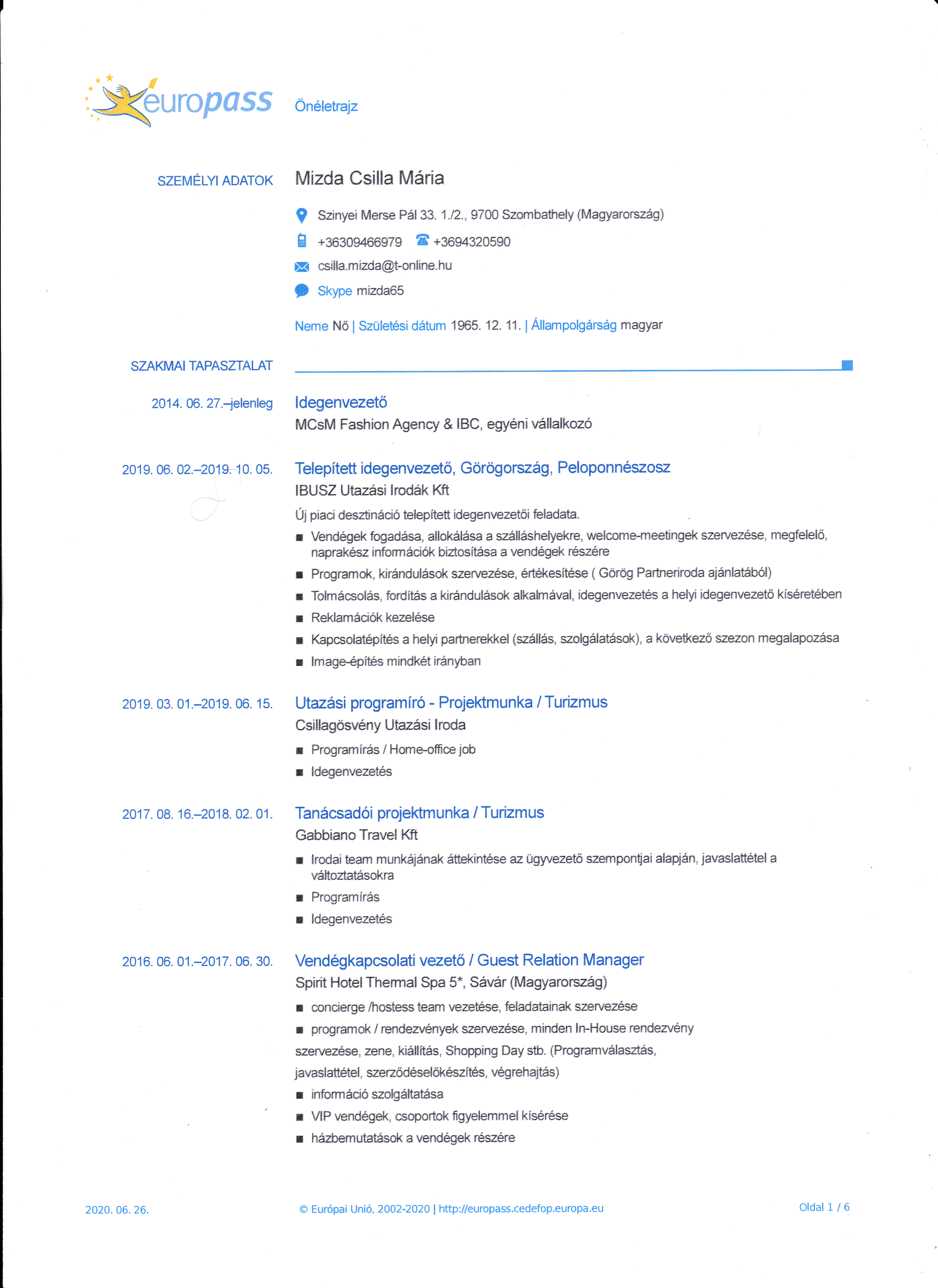 CV - HU - MIZDA CSILLA MÁRIA