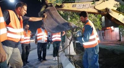 بجهد طوعي تأهيل جسر قضاء المدينة شمالي البصرة - البصرة / فنارنيوز
