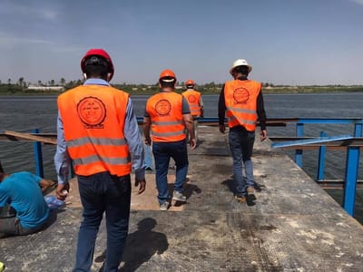 متابعة انجاز مشروع الخط الناقل لنهر الداير
