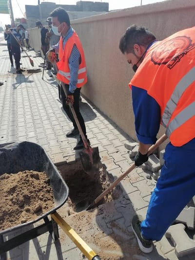 حملة تشجير (من اجل بصرة خضراء )