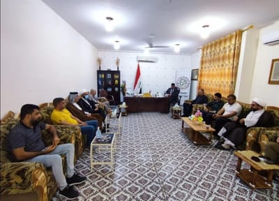 رئيس فريق الجهد الطوعي لقضاء المدينة يحضر اجتماعاً لمعالجة وصيانة مجمعات ماء الاسالة
