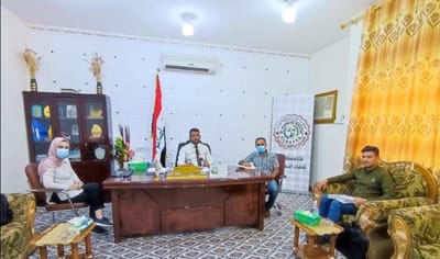 التقى رئيس فريق الجهد الطوعي لقضاء المدينة في قائممقامية قضاء المدينة منسقة مركز البصرة لخدمة المجتمع المدني ضمن مشروع تطوير : Tatweer الذي تنفّذه منظمة #جسر_إلى الايطالية ويموّله الإتحاد الأوربي