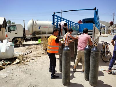 حملات دعم مستشفى المدينة العام في ازمة الاوكسجين