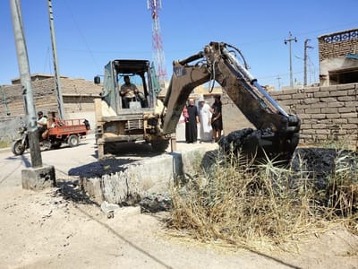 تنظيف الانهار الداخلية في منطقة الجلال