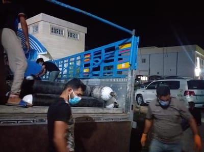 حملات دعم مستشفى المدينة في ازمة الاوكسجين