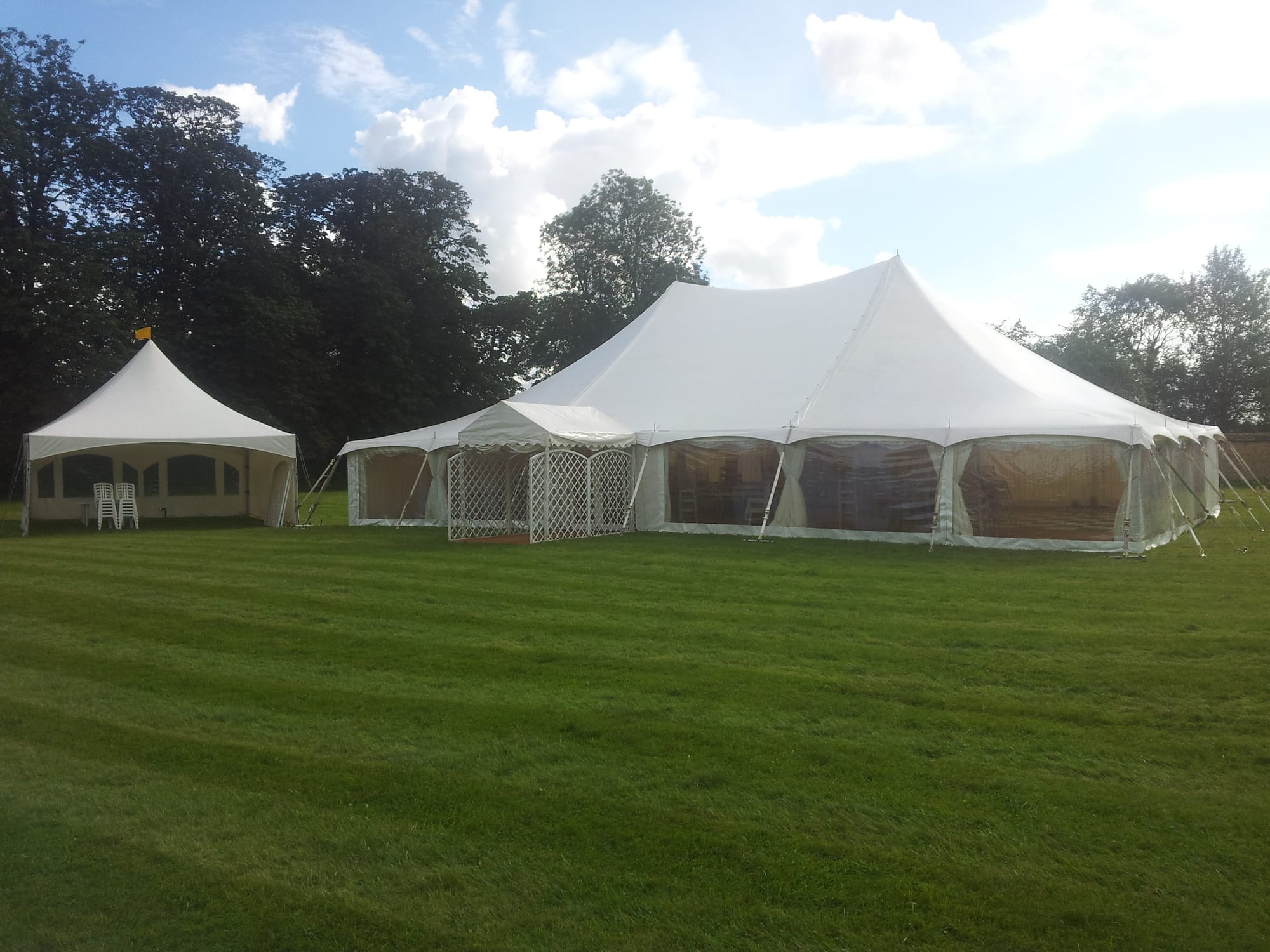 Marquee with contemporary windows