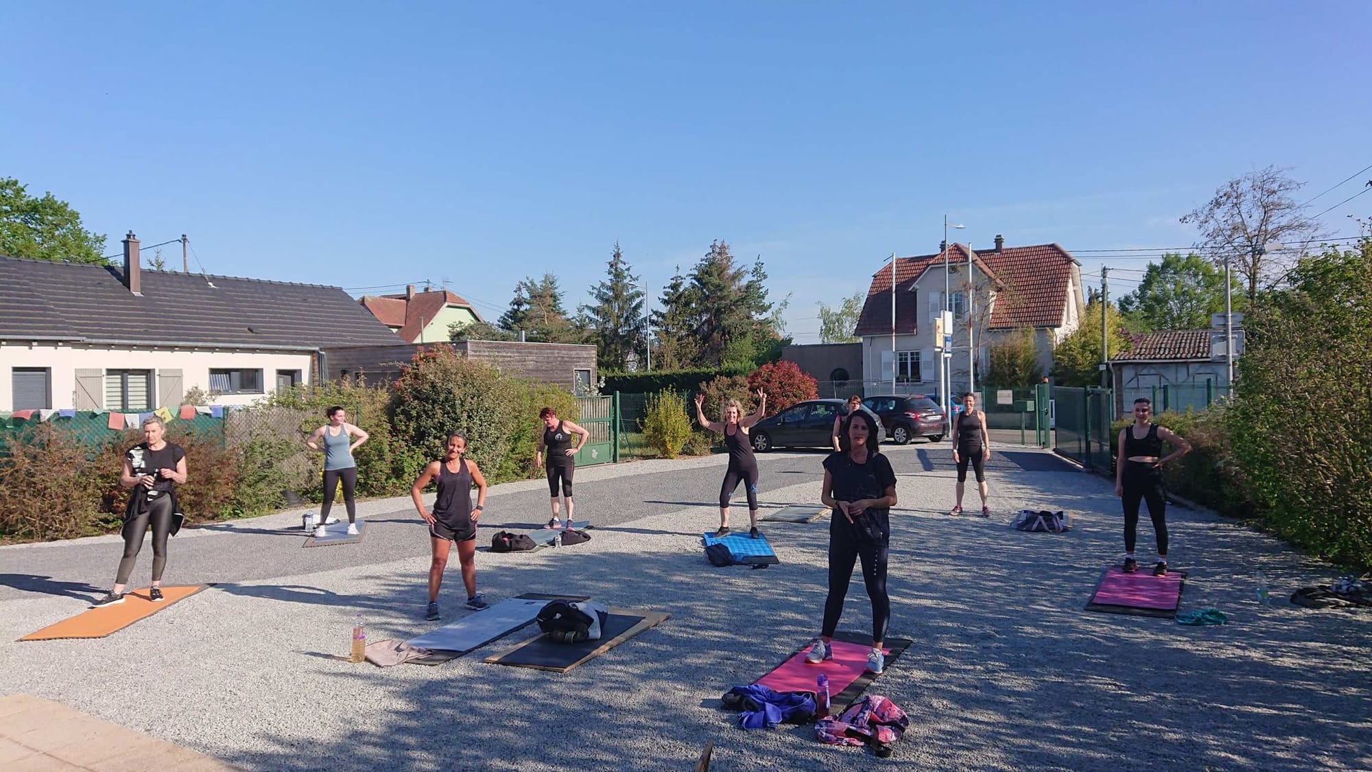 Entrainement extérieur Mai 2021 (covid 2 :-( ) sur parking du club OZAKI