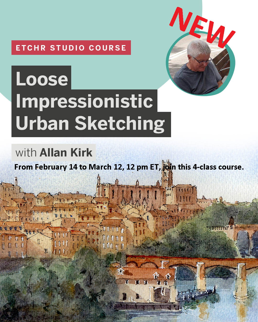 Loose Impressionistic Urban Sketching