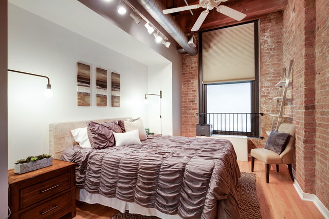 Before - this bedroom was functional but boring.