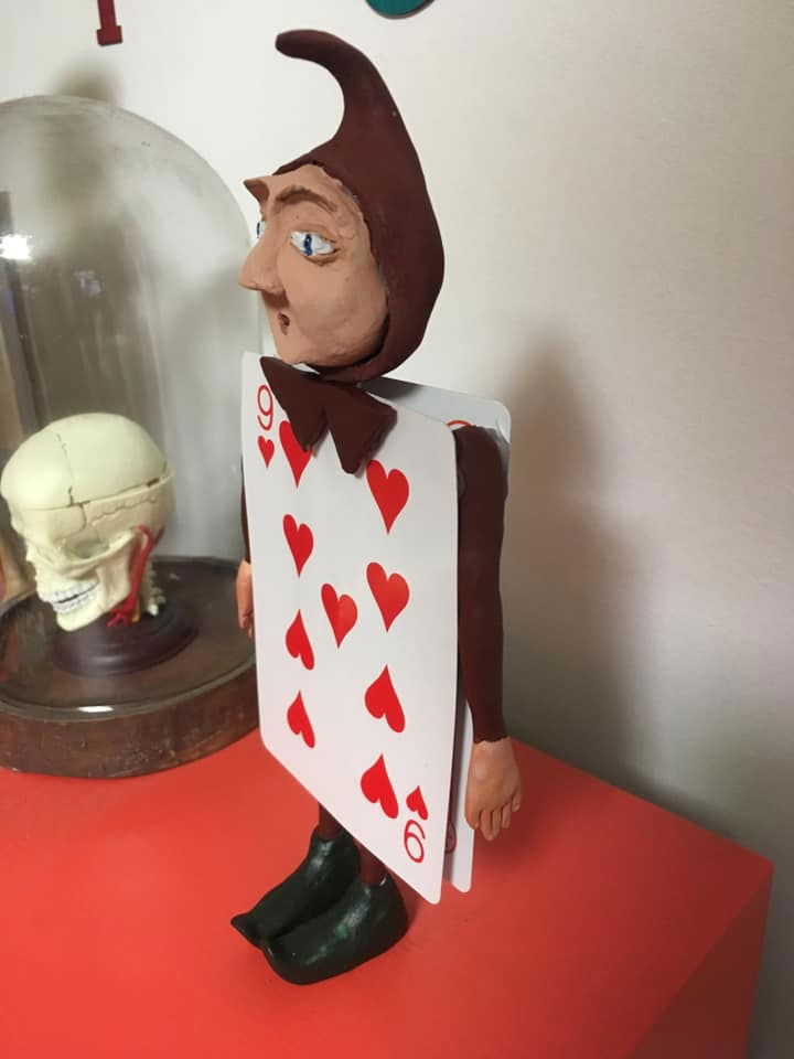 Made from clay and a jumbo playing card - Rachel Loare