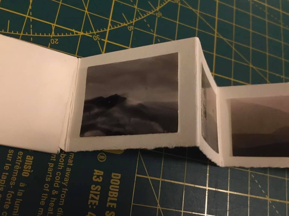 Imaginary landscape miniature concertina book - Ingrid Budge