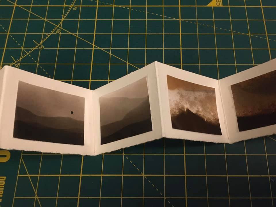 Imaginary landscape miniature concertina book - Ingrid Budge