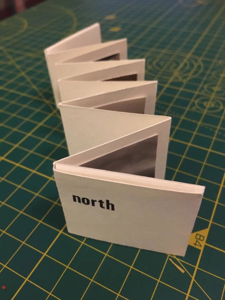 Imaginary landscape miniature concertina book - Ingrid Budge