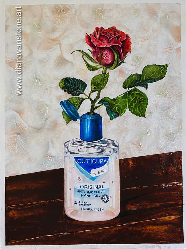 "Symbol of Life" Oil painting on Canvas 18" x 24" - Diana's Art