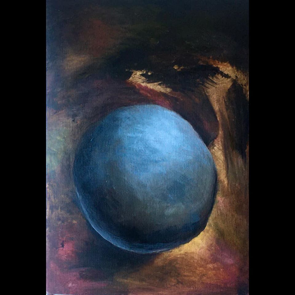 Dark and mysterious abstract today. 🖤 Acrylic - Eleanor Kalaher
