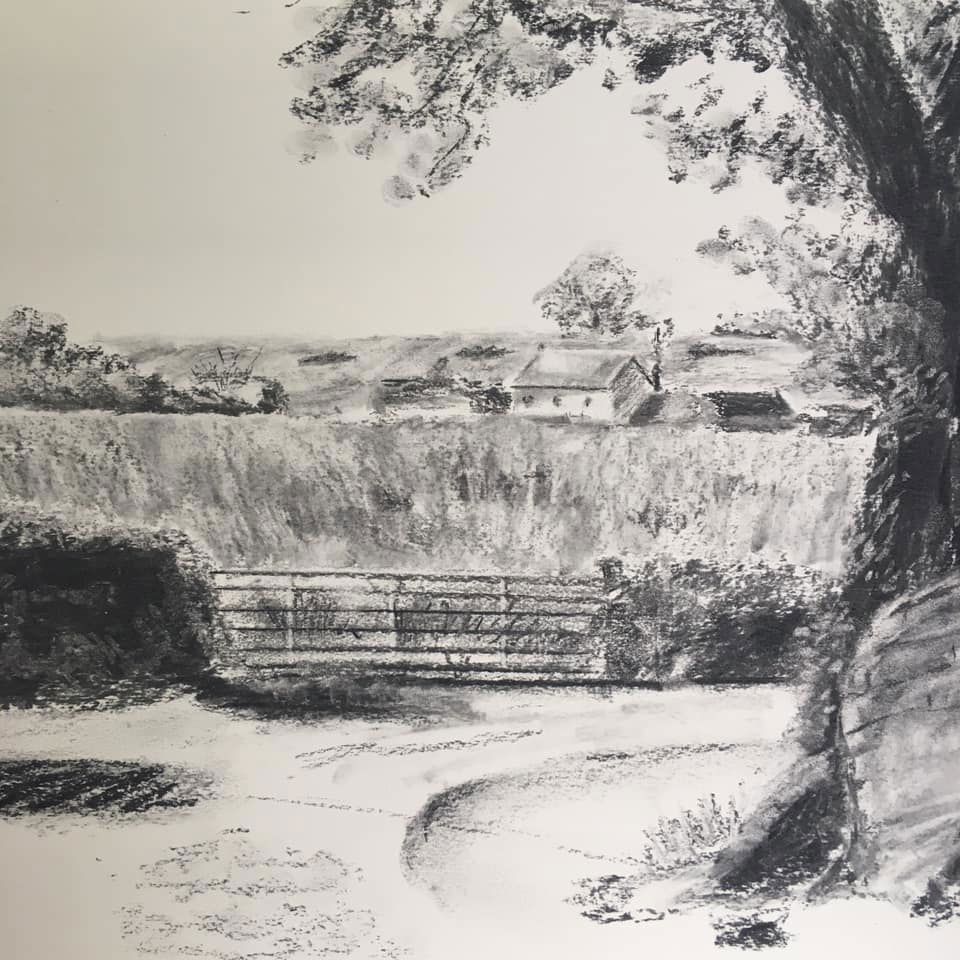 Another charcoal piece, possibly develop this one in to a painting #lovewhereyoulive - Claire Lucas