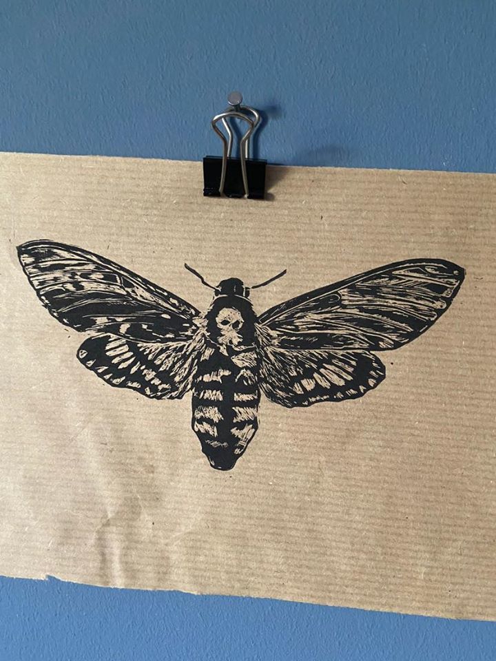 The latest addition to my moth creations.  Acherontia Atropos. - Laurent Pierre