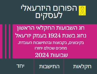 הפורום היזרעאלי לעסקים - שבועות