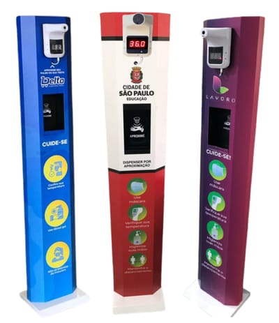 Totem Álcool em gel + medição de temperatura