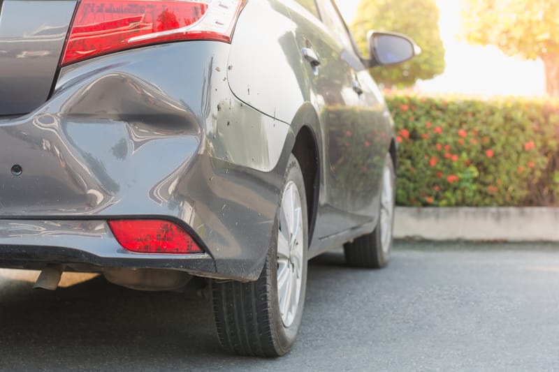 DENTED PLASTIC BUMPER REPAIR