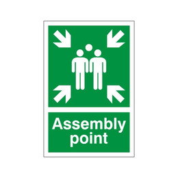 Assembly Point Sign A - Self Adhesive(200 x300mm) - 05 FIRE