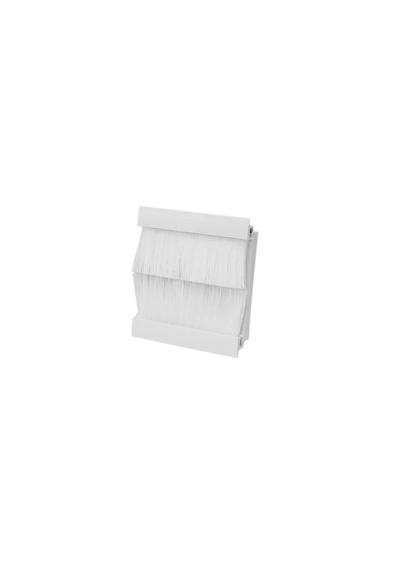 Double Euro Fit Brush Module White 50x50mm - 05 FIRE & SECURITY LTD