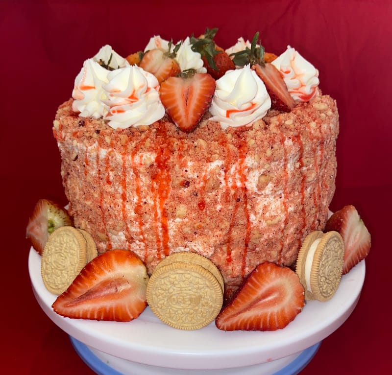 Strawberry Crunch Cake