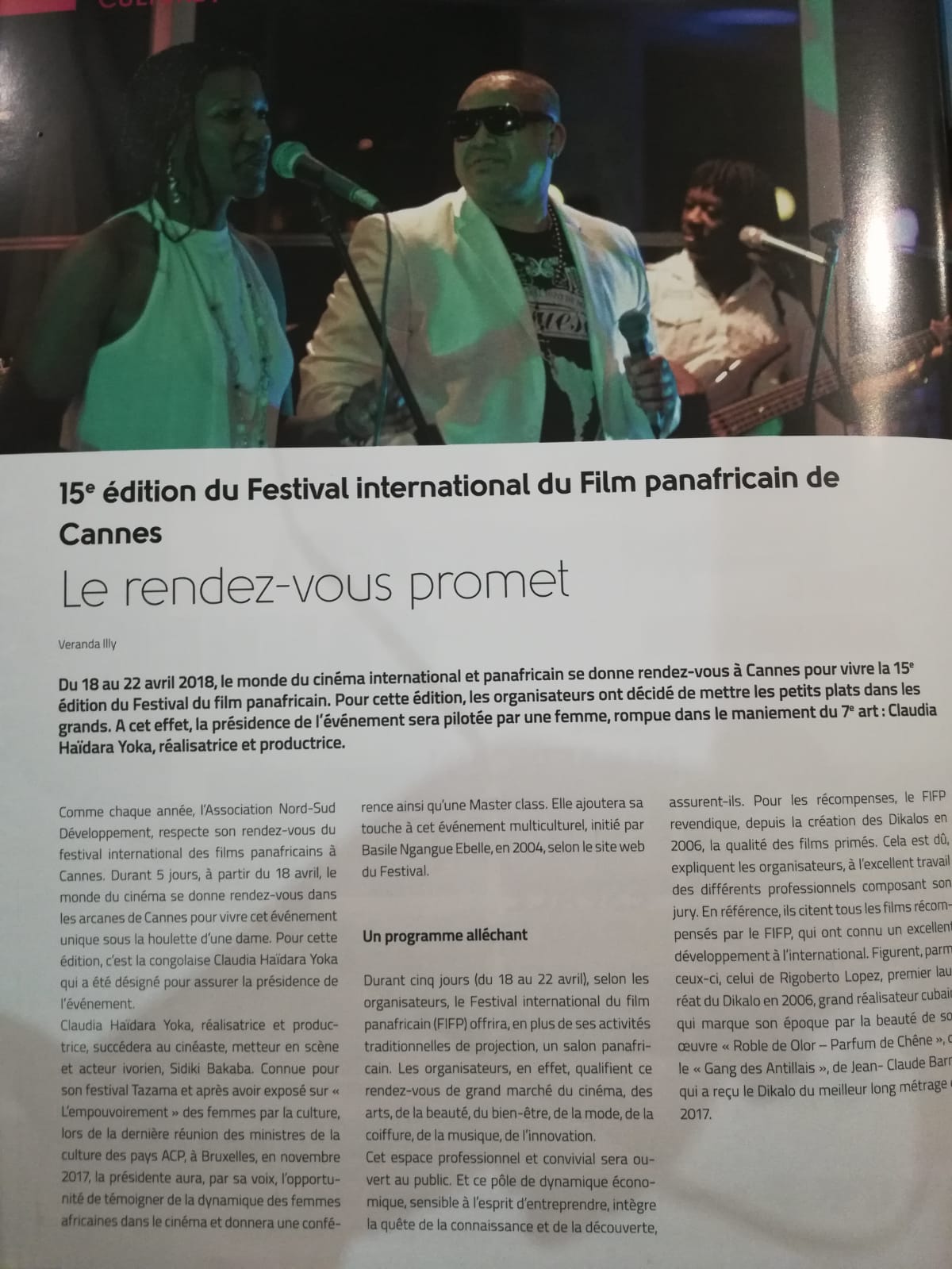 15È ÉDITION DU FESTIVAL INTERNATIONAL PANAFRICAIN DE CANNES