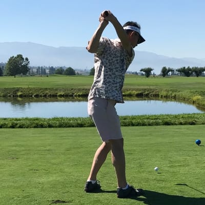 ある日のゴルフ真剣勝負