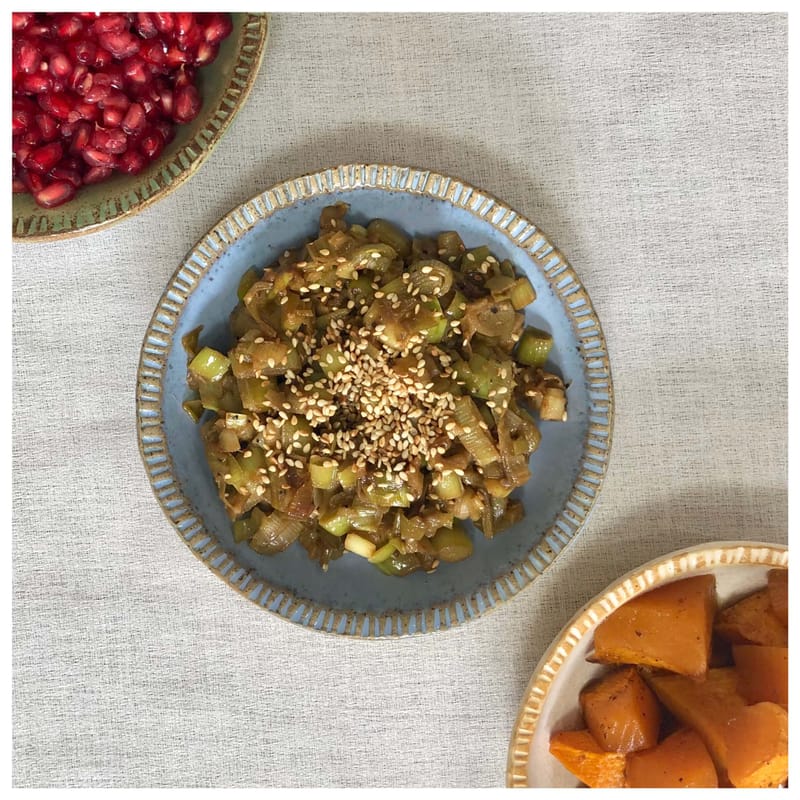 סלט כרישה ברוטב מתקתק