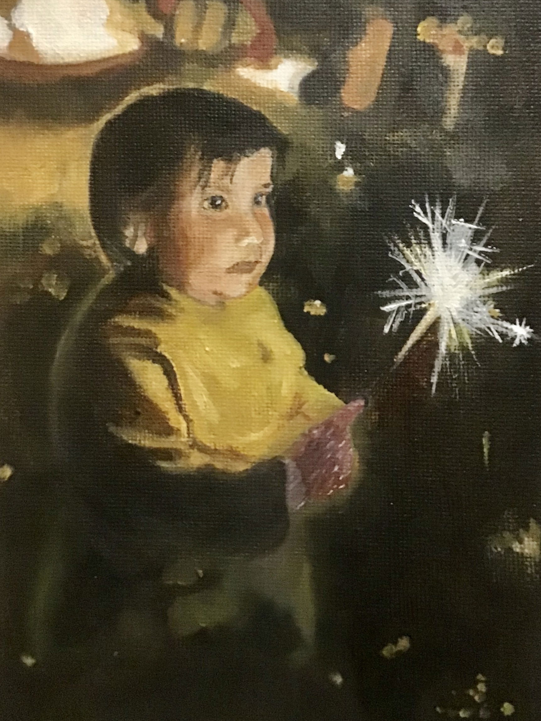 Girl with sparkler