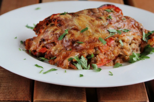 Arroz Basmati y Pimientos Rellenos de Pavo