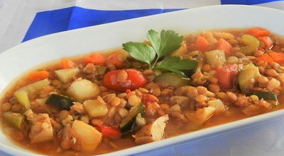 Vegetarian Greek Lentil Soup
