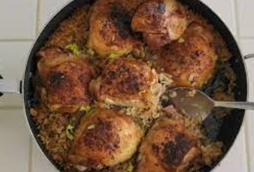 One-Pot Crispy Chicken and Rice