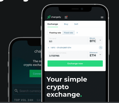 لشراء وبيع العملات الالكترونية changelly