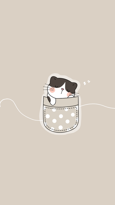 Simple Funny Cat Phone Wallpaper