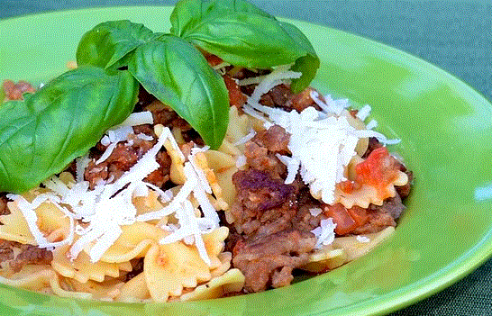 Pasta de ternera y pajaritas