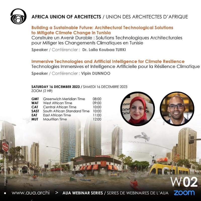 WEBINAR: AuA : Building a Sustainable Future:Architectural Technological Solutions to Mitigate Climate Change in Tunisia