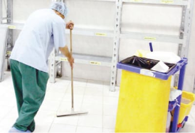 Hospital cleaners do not receive minimum wage
