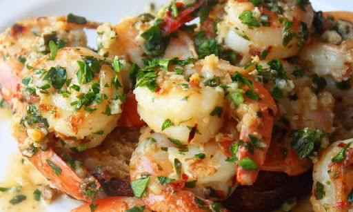 CREVETTE SAUTE A L'AIL ET PERCIL