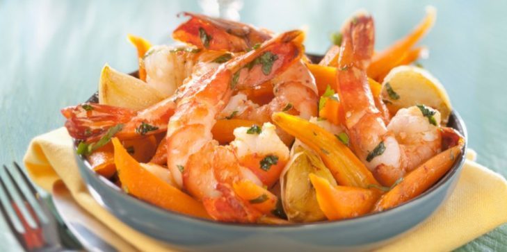 GAMBAS SAUTE A L'AILE