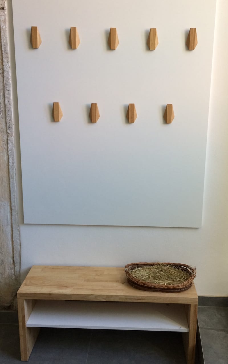 botníček + vešiaková stena (1200mm šírka x 2000mm výška x 350mm hĺbka)