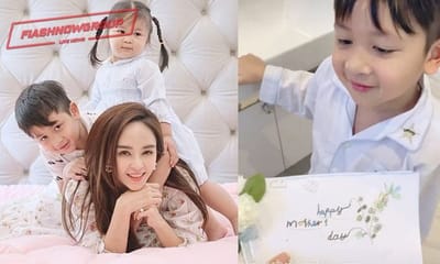 เป้ย ปานวาด สุดปลื้ม น้องโปรด-น้องปาลิน เซอร์ไพร้ซ์วันแม่