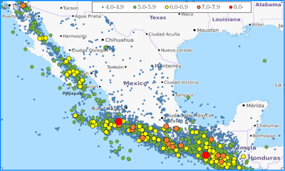 History of Earthquake's in Mexico