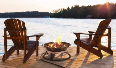 I already have a fire pit. How should I use it for wood deck?