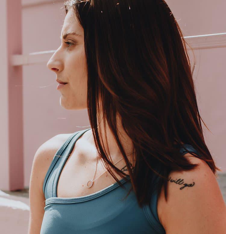 Yoga instructor and road runner Athlete 