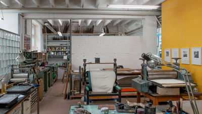 Besuch in der Kupferdruckwerkstatt von Mathias Gentinetta