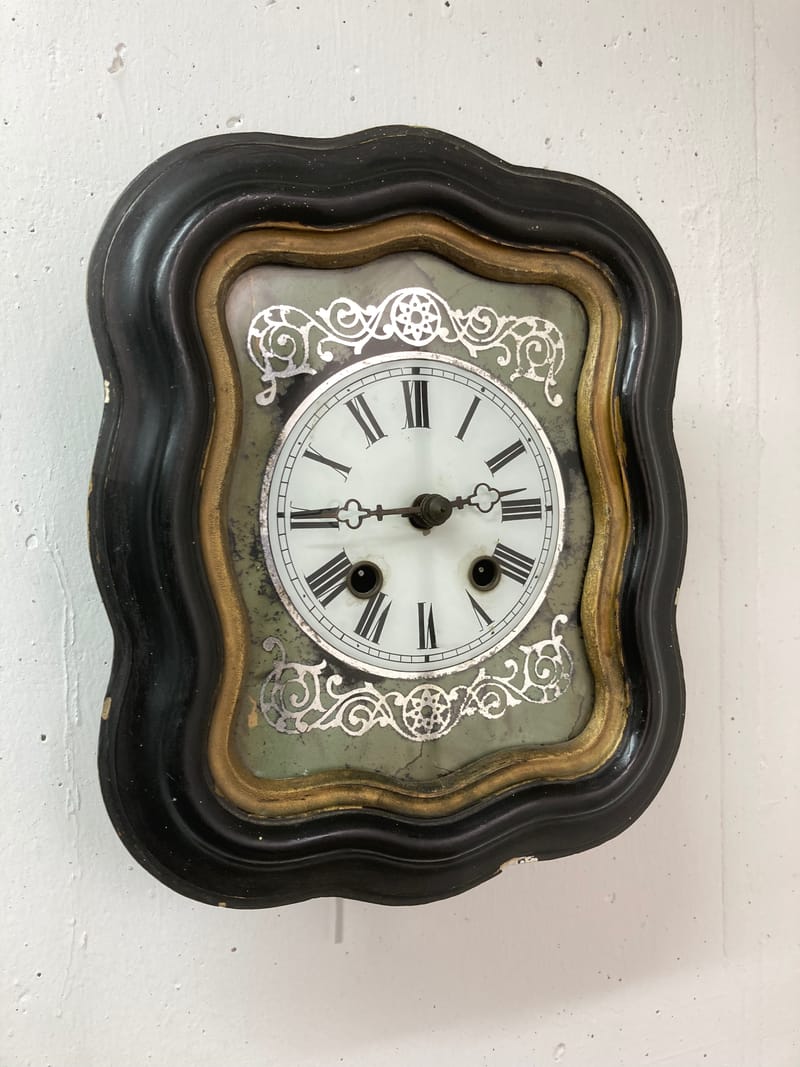 (2S) ANTIKE BIEDERMEIER RAHMENUHR