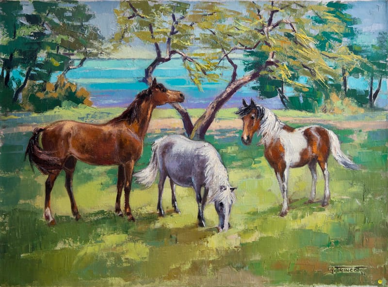 (9W) PONY‘S AUF DER WEIDE VON GEORGES TRINCOT 1921 -2005