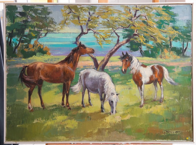 (9W) PONY‘S AUF DER WEIDE VON GEORGES TRINCOT 1921 -2005